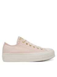 Converse Trampki Chuck Taylor All Star Lift Platform Gold A12584C Różowy. Czerwone trampki i tenisówki damskie Converse, bez wzorów, z materiału. Za 259.99 zł.