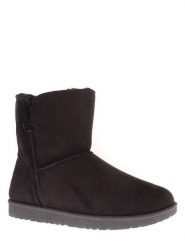 ISLAND BOOT Botki zimowe "Chloe" w kolorze czarnym rozmiar: 37. Czarne botki damskie Island Boot, na zimę, z materiału, bez obcasa, bez zapięcia. Za 122.96 zł.