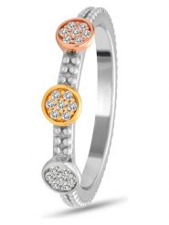 Les Favorites Srebrny pierścionek z cyrkoniami rozmiar: 50. Szare pierścionki damskie Les Favorites, z cyrkonią, pozłacane. Za 69.99 zł.