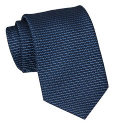 Klasyczny Krawat Męski - ALTIES - Granat, Poziome Prążki. Niebieskie krawaty i muchy męskie Alties, bez wzorów, z tkaniny, eleganckie. Za 49.00 zł.
