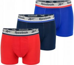 Bokserki majtki męskie 3 pary REEBOK SHORT SPORTS TRUNK ELIM. Niebieskie bokserki męskie Reebok, bez wzorów, z elastanu. Za 95.00 zł.