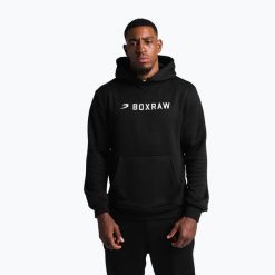 Bluza męska BOXRAW A.B.C. Hoodie. Czarne bluzy z kapturem męskie BOXRAW, l, z bawełny. Za 269.99 zł.