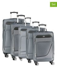 Geographical Norway 5-częściowy zestaw "Show" w kolorze szarym rozmiar: onesize. Szare walizki Geographical Norway, bez wzorów, z materiału. Za 608.99 zł.