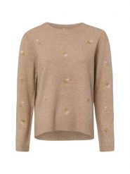ONLY sweter z dzianiny z domieszką wełny Kobiety beżowy|różowy, S. Brązowe swetry klasyczne damskie Only, s, z dzianiny, bez kołnierzyka. Za 199.95 zł.