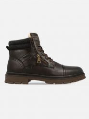 Wrangler Botki "Gillen" w kolorze brązowym rozmiar: 45. Brązowe buty zimowe męskie Wrangler, bez zapięcia. Za 279.95 zł.