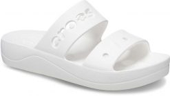 Klapki Dla Dorosłych Crocs Baya Platform. Brązowe klapki damskie Crocs, bez wzorów, z materiału, bez obcasa. Za 139.99 zł.