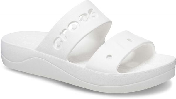 Klapki Dla Dorosłych Crocs Baya Platform. Brązowe klapki damskie Crocs, bez wzorów, z materiału, bez obcasa. Za 139.99 zł.