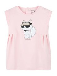 Karl Lagerfeld Kids Sukienka codzienna Z30510 M Różowy Regular Fit. Czerwone sukienki dziewczęce Karl Lagerfeld Kids, bez wzorów, z bawełny, bez ramiączek. Za 189.99 zł.