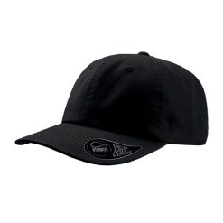 6panelowa Czapka Dad Hat Unstructured. Czarne czapki męskie ATLANTIS, bez wzorów, z bawełny. Za 70.99 zł.