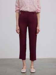BGN Spodnie w kolorze bordowym rozmiar: 38. Czerwone spodnie materiałowe damskie BGN, bez wzorów, z materiału. Za 97.05 zł.