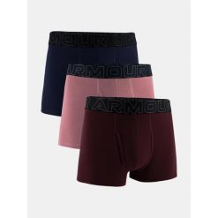 Bokserki męskie 3-pak Under Armour M Perf Cotton 3in Mix Mix 2xl. Brązowe bokserki męskie Under Armour, bez wzorów, z bawełny. Za 245.99 zł.