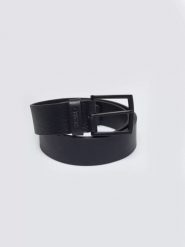 Pasek męski skórzany czarny Kiris 906. Czarne paski męskie Big Star, bez wzorów, z lakierowanej skóry, eleganckie. Za 159.99 zł.