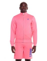 Męska bluza z zamkiem błyskawicznym na całej długości i odważnym kolorze. Brązowe bluzy sportowe męskie LEONE 1947 APPAREL, l, z bawełny. Za 105.21 zł.