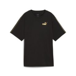 Damska koszulka ESS TAPE MINIMAL GOLD PUMA Black. Białe bluzki damskie Puma, s, bez kołnierzyka, bez ramiączek. W wyprzedaży za 104.60 zł.
