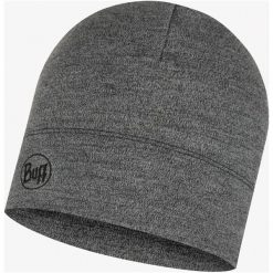 Czapka BUFF MERINO MIDW. GREY. Szare czapki męskie Buff, bez wzorów, z materiału, retro. Za 119.99 zł.