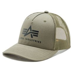 Czapka z daszkiem Alpha Industries. Brązowe czapki męskie Alpha Industries, bez wzorów. Za 119.99 zł.