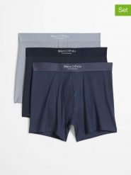 Marc O´Polo Bodywear Bokserki (3 pary) w kolorze granatowo-błękitnym rozmiar: XXL. Niebieskie bokserki męskie bez wzorów. Za 109.95 zł.