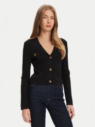 Guess Kardigan W5YR11 Z0130 Czarny Regular Fit. Czarne kardigany damskie Guess, l, z aplikacjami, z wiskozy. Za 339.99 zł.