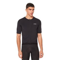 Koszulka Rowerowa Męska Oakley Point To Point Jersey T-shirt. Czarne t-shirty sportowe męskie Oakley, m, z jersey, bez ramiączek, trekkingowe. W wyprzedaży za 237.45 zł.