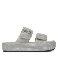 Klapki Juicy Couture. Szare klapki damskie Juicy Couture, bez wzorów, bez obcasa. Za 249.99 zł.