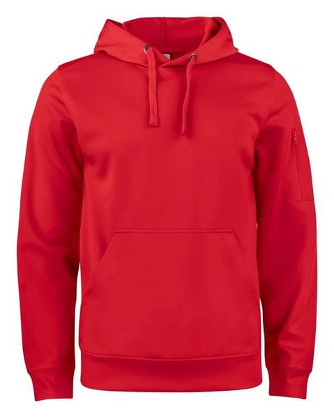 Clique Basic Active Hoody – unisexowa bluza z kapturem, 100% poliester. Czerwone bluzy z kapturem męskie CLIQUE, s, z poliesteru. Za 183.24 zł.