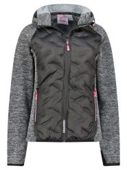 ANAPURNA Kurtka polarowa "Tagadana" w kolorze szaro-czarnym rozmiar: M. Czarne kurtki damskie ANAPURNA, m, bez wzorów, z polaru, bez kaptura. Za 161.34 zł.