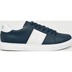 Trussardi Jeans - Buty. Niebieskie buty sportowe na co dzień męskie TRUSSARDI JEANS, z gumy, bez zapięcia. W wyprzedaży za 299.90 zł.