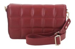 Pikowana listonoszka skórzana BARBERINI'S czerwona 932-13. Czerwone shopper bag damskie Barberinis, bez wzorów, ze skóry, małe, pikowane, bez dodatków. Za 289.99 zł.