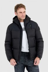 BLAUER Czarna kurtka męska Cooper z logo na kapturze. Czarne kurtki męskie Blauer USA, l, bez wzorów, bez kaptura. W wyprzedaży za 1,469.99 zł.