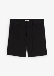 Eleganckie szorty, Relaxed Fit. Czarne szorty męskie bonprix, bez kołnierzyka. Za 117.99 zł.