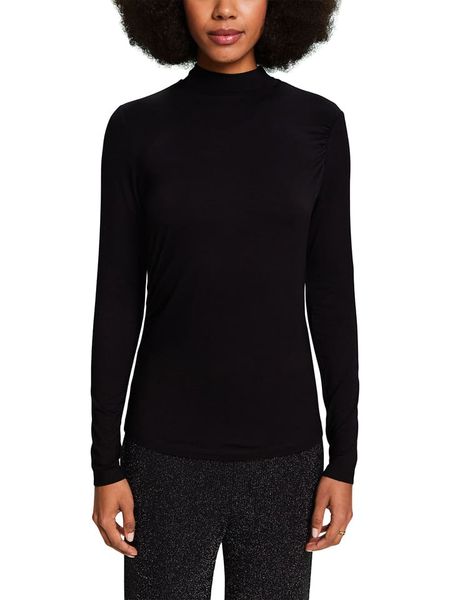 ESPRIT Koszulka w kolorze czarnym rozmiar: L. Czarne bluzki damskie Esprit, l, bez wzorów, bez kołnierzyka, bez ramiączek. Za 60.73 zł.