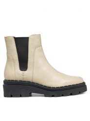 Geox Sztyblety D Felleny D46XEC 046NH C6182 Écru. Botki damskie Geox, z materiału, bez obcasa, na płaskiej podeszwie, bez zapięcia. Za 349.99 zł.