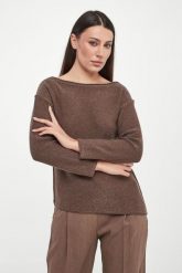 Sweter damski z metaliczną nicią Vasto MARELLA MONOCHROME. Swetry klasyczne damskie Marella, s, bez kołnierzyka. Za 819.00 zł.