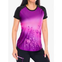 Koszulka treningowa damska Crazy Shirt Alpinstar. Fioletowe bluzki sportowe damskie Crazy, bez wzorów, bez ramiączek. Za 314.00 zł.