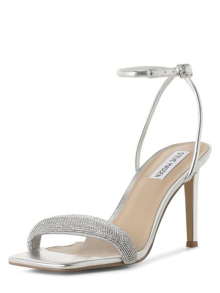Steve Madden Sandały - Entice-R Kobiety Syntetyczny srebrny, 41. Szare sandały damskie Steve Madden, bez wzorów, z syntetyku, bez obcasa. Za 599.95 zł.