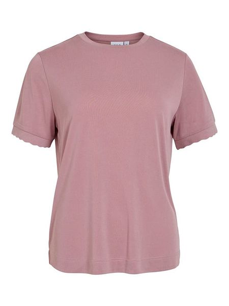 Vila Koszulka "Madalia" w kolorze szaroróżowym rozmiar: XL. Różowe bluzki damskie Vila, xl, bez wzorów, bez kołnierzyka. Za 69.95 zł.