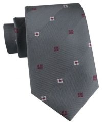 Męski Krawat - Szary w Groszki - Alties. Szare krawaty i muchy męskie Alties, bez wzorów, z tkaniny, eleganckie. Za 55.00 zł.