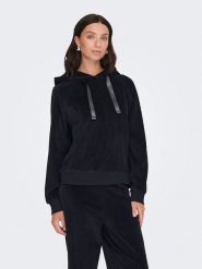 JDY Bluza "Vida" w kolorze czarnym rozmiar: L. Czarne bluzy z kapturem damskie JDY, l, z bawełny. Za 87.19 zł.