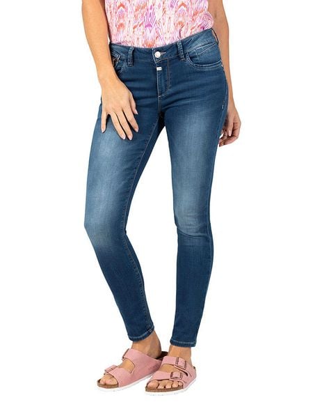 Timezone Dżinsy "Sanya" - Slim fit - w kolorze niebieskim rozmiar: W27/L32. Niebieskie jeansy damskie Timezone. Za 122.38 zł.
