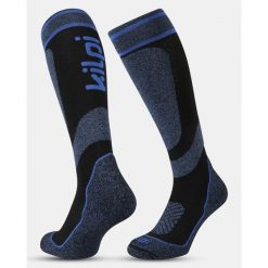Uniseksowe skarpetki narciarskie do kolan Kilpi ANXO-U. Niebieskie skarpetki damskie Kilpi, bez wzorów. Za 122.54 zł.