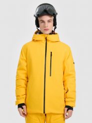 4F Kurtka narciarska membrana 15000 męska - żółta M. Żółte kurtki męskie 4f, m, bez wzorów, z materiału, bez kaptura, narciarskie, thinsulate. Za 999.99 zł.