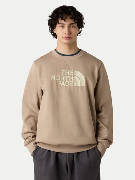 The North Face Bluza Drew Peak NF0A89EK Beżowy Regular Fit. Brązowe bluzy bez kaptura męskie The North Face, m, z bawełny. Za 259.99 zł.