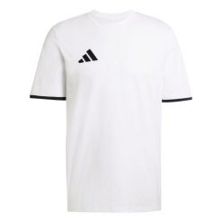 Koszulka męska adidas Entrada Jersey. Białe t-shirty sportowe męskie Adidas, m, z jersey, bez ramiączek, do piłki nożnej. Za 78.99 zł.