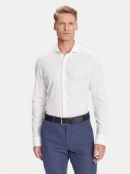 BOSS Koszula P-Hank 50527675 Biały Slim Fit. Białe koszule męskie Boss, m, bez wzorów, z bawełny, bez kołnierzyka, bez ramiączek. Za 549.99 zł.