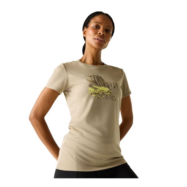 Koszulka Damska Fingal Abstract Art. Brązowe bluzki damskie Regatta, bez wzorów, sportowe, bez kołnierzyka, bez ramiączek. Za 76.99 zł.