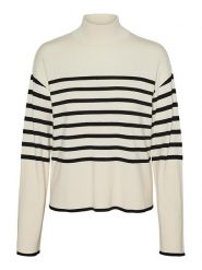 Vero Moda Sweter w kolorze czarno-kremowym rozmiar: M. Czarne golfy damskie Vero Moda, m, bez wzorów, z wiskozy, bez ramiączek. Za 65.85 zł.
