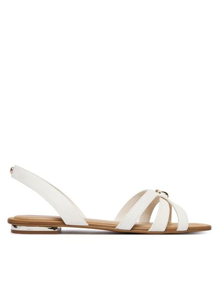 Aldo Sandały Marassita 14011276 Biały. Białe sandały damskie Aldo, bez wzorów, ze skóry, bez obcasa, na płaskiej podeszwie. Za 249.99 zł.