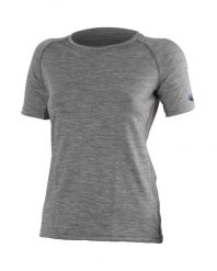 Damska koszulka merino ALEA. Szare t-shirty damskie LASTING, m, bez wzorów, z dzianiny, bez kołnierzyka. Za 380.95 zł.