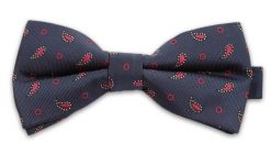Granatowa Mucha w Czerwony Wzór Paisley, Męska. Niebieskie krawaty i muchy męskie Vernon, bez wzorów, eleganckie. Za 29.00 zł.
