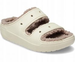 Klapki Dla Dorosłych Crocs Classic Cozzy Sandal. Brązowe klapki i japonki męskie Crocs, z materiału. Za 202.99 zł.